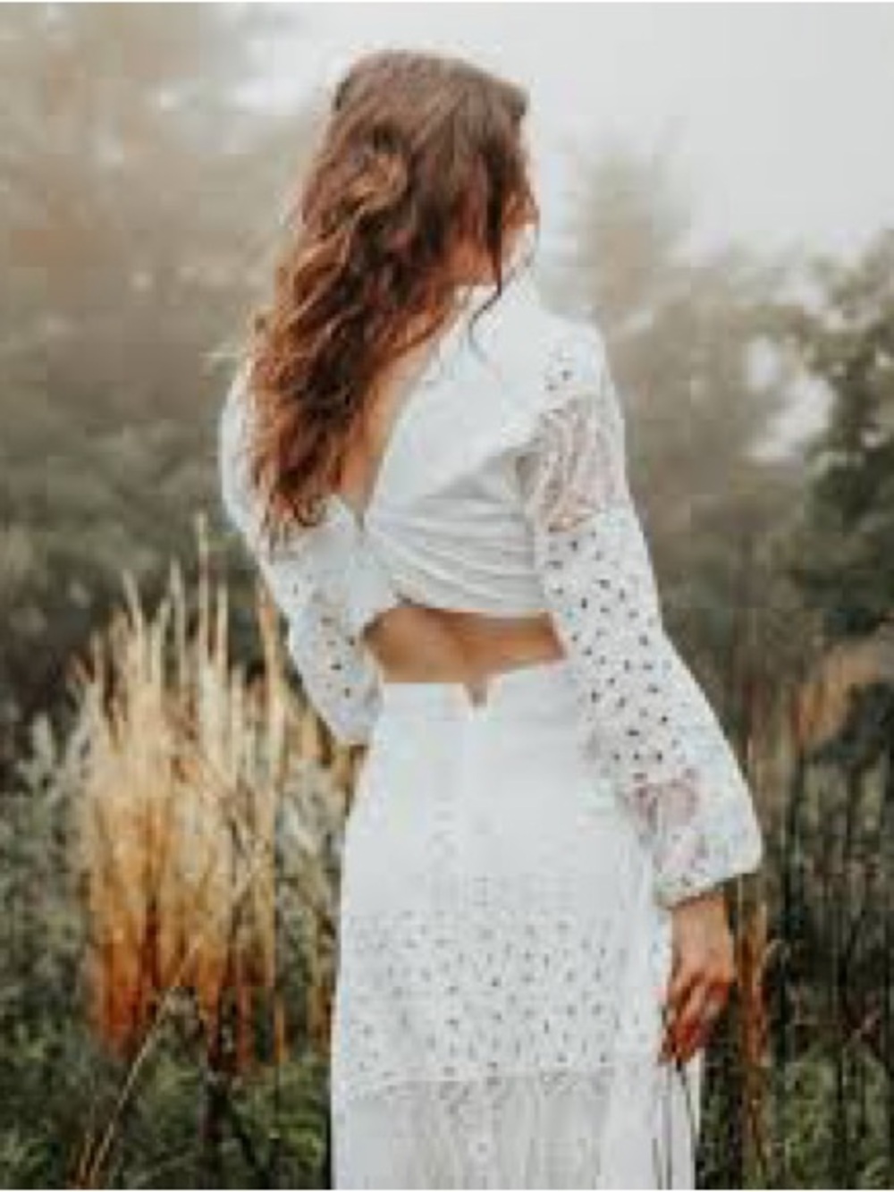 Gianni Bini White Eyelet Cutout V-Neck Maxi Dress - Picture 3 of 8